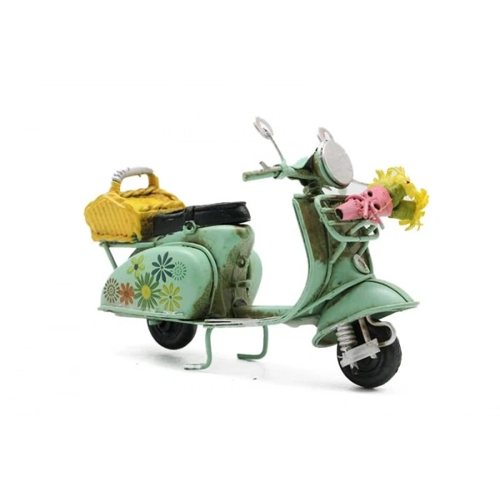 MDB Dekoratif Metal Scooter Önü Sepetli