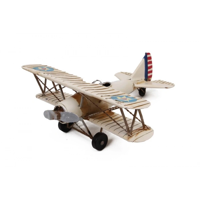 MDB Dekoratif Metal Uçak Çift Kanatlı