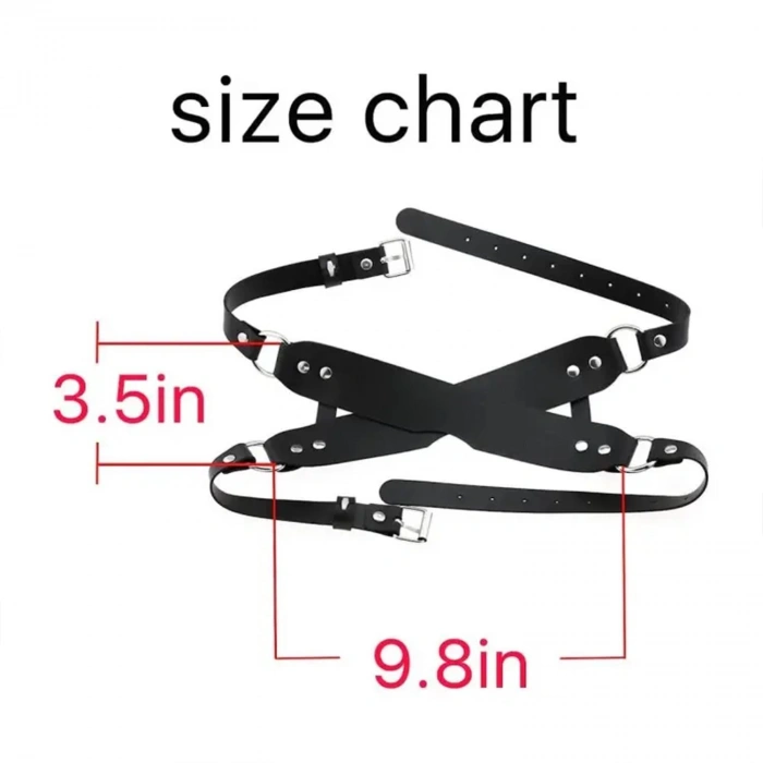 MDB Deri Çapraz Göz Maskesi Ayarlanabilir Harness