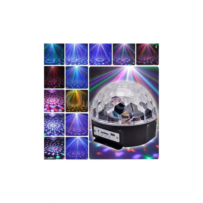 MDB Disko Topu Müzik Çalar Renkli Lazer Işıklı Bluetooth Sese Duyarlı Işıklar Disko