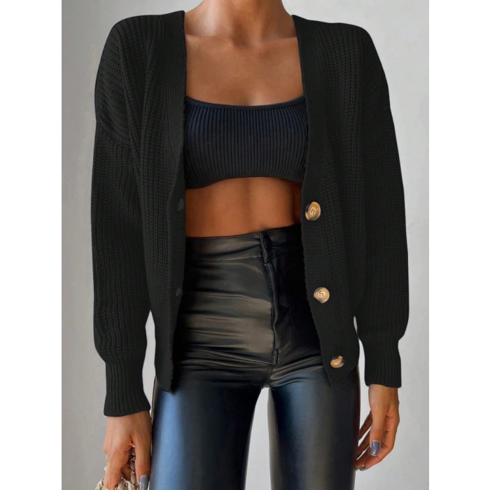 MDB Düğme Detay Triko Bluz