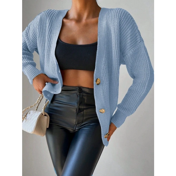 MDB Düğme Detay Triko Bluz