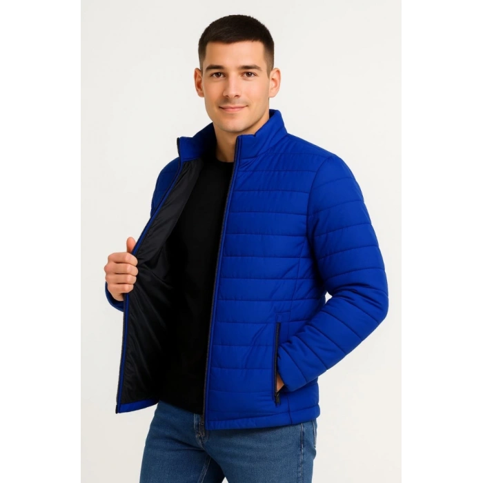 MDB Erkek Bomber ont Ceket – u İtici Kumaş, Kapitone Astarlı, Fermuarlı, Kışlık  aks avisi