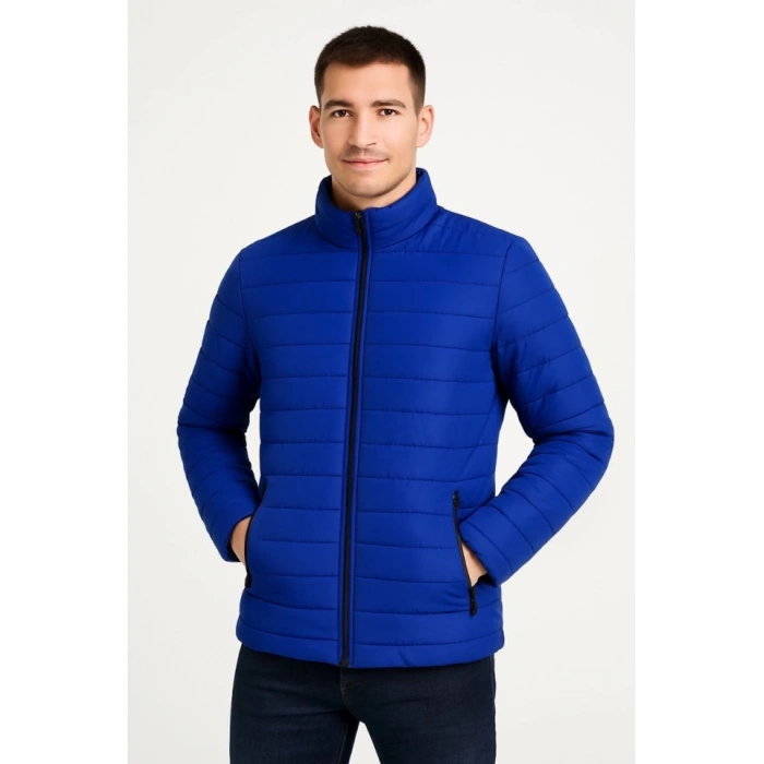 MDB Erkek Bomber ont Ceket – u İtici Kumaş, Kapitone Astarlı, Fermuarlı, Kışlık  aks avisi