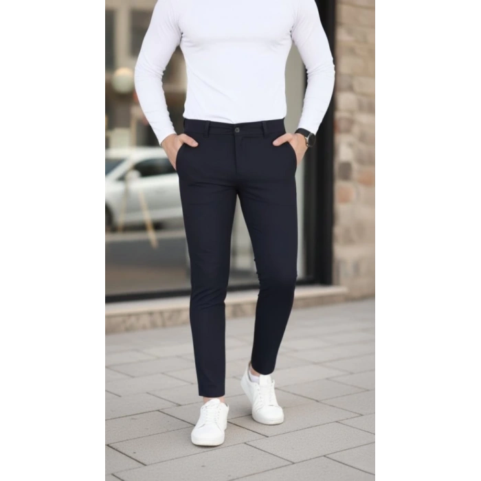 MDB Erkek Slim Fit Likralı Gabardin Pantolon