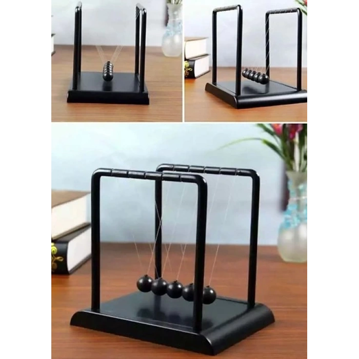 MDB Ev Ofis Dekorasyonu Büyük Boy Newton Masa Süsü Metal Sarkaç Topu