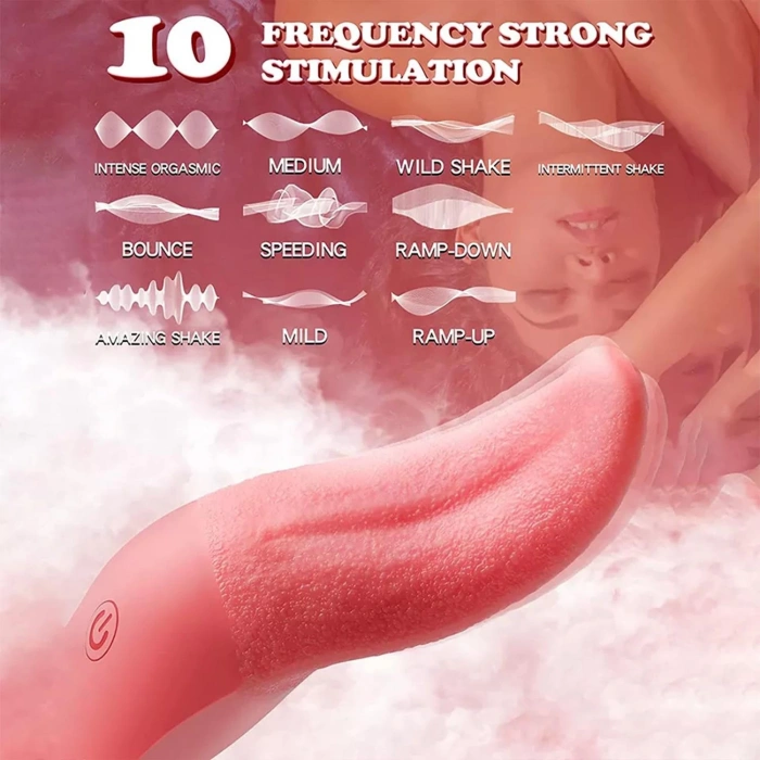 MDB Gerçekçi Dil Vibratör Pembe