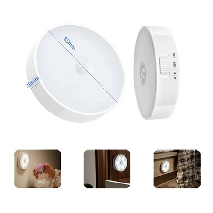 MDB Hareket Sensörlü 8 Ledli Usb Şarjlı Beyaz Işık