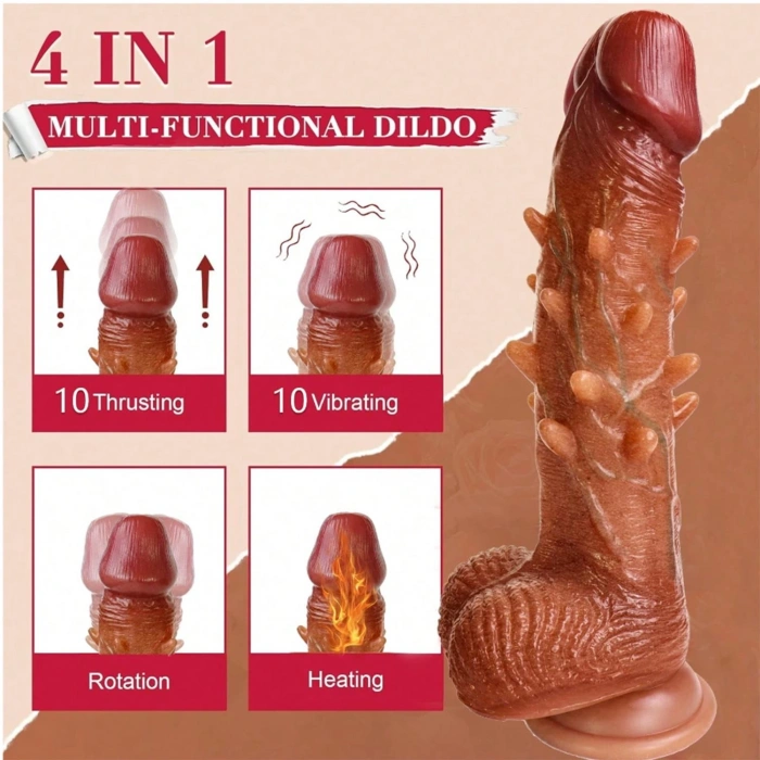 MDB Hareketli Tırtıklı Realistik Dildo 22 cm
