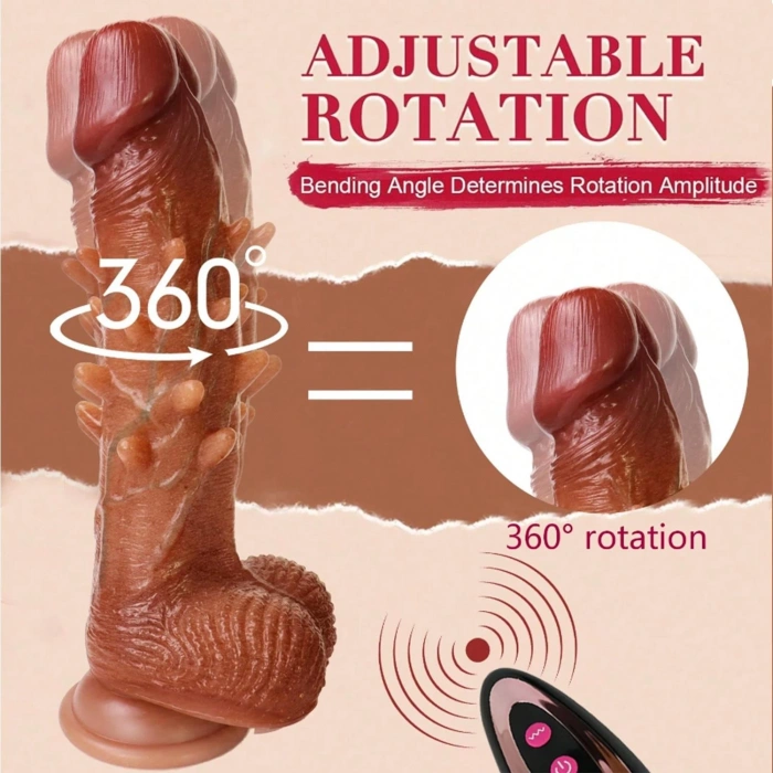 MDB Hareketli Tırtıklı Realistik Dildo 22 cm