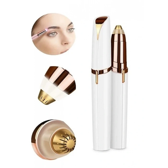 MDB İnce Uçlu Yüz İçin Tüy Kıl Alıcı Kaş Bıyık Epilasyon Aleti Pilli