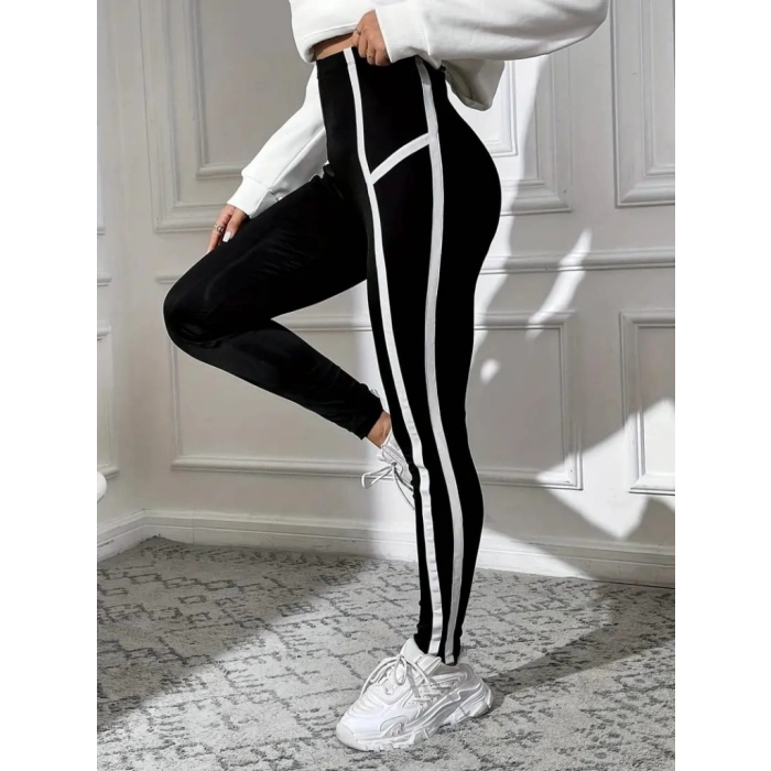 MDB Kadın çizgili Egzersiz Dalgıç Tayt