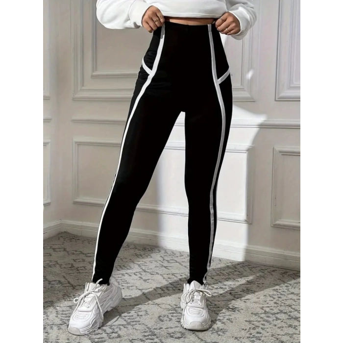 MDB Kadın çizgili Egzersiz Dalgıç Tayt