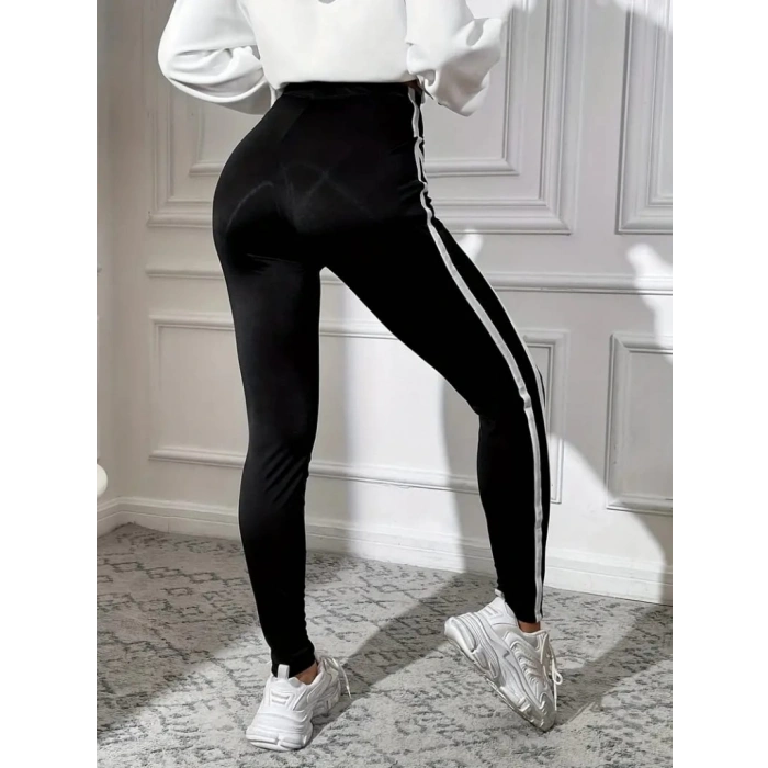 MDB Kadın çizgili Egzersiz Dalgıç Tayt