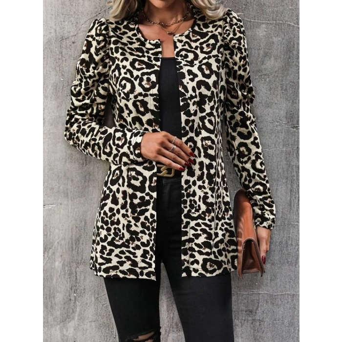 MDB Kadın Uzun Kollu Alın Omuz önü Açık şardonlu Dalgıç Ceket