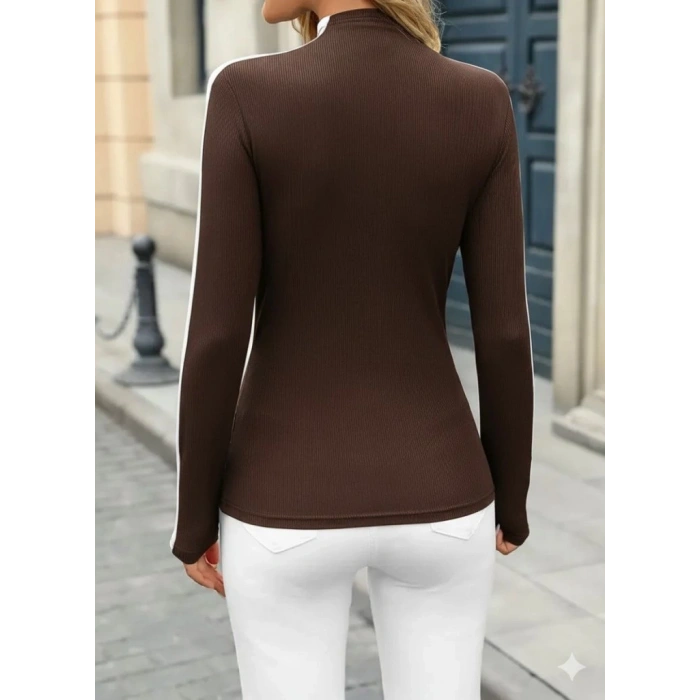 MDB Kadın Uzun Kollu Balıkçı Yaka Kaşkorse Bluz