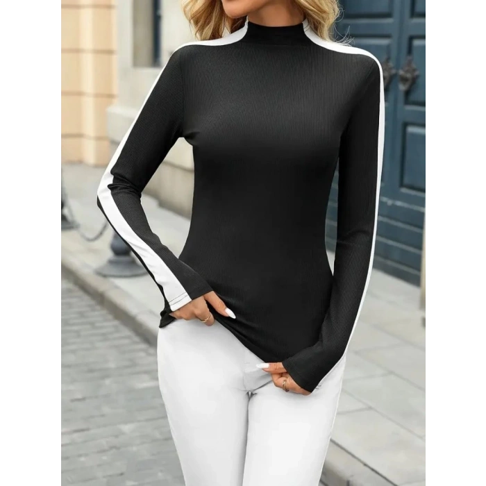 MDB Kadın Uzun Kollu Balıkçı Yaka Kaşkorse Bluz