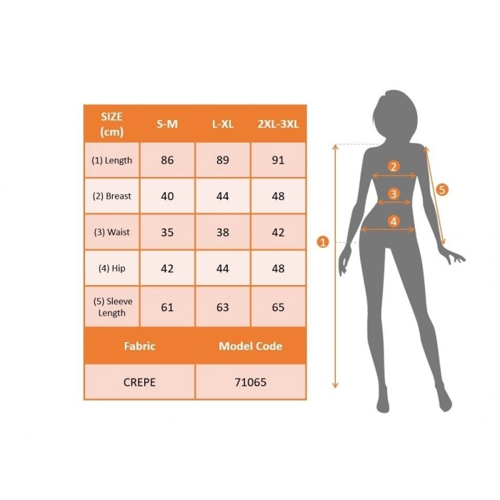 MDB Kadın Uzun Kollu Bisiklet Yaka Etek Ucu Kruvaze Detay Krep Mini Boy Elbise