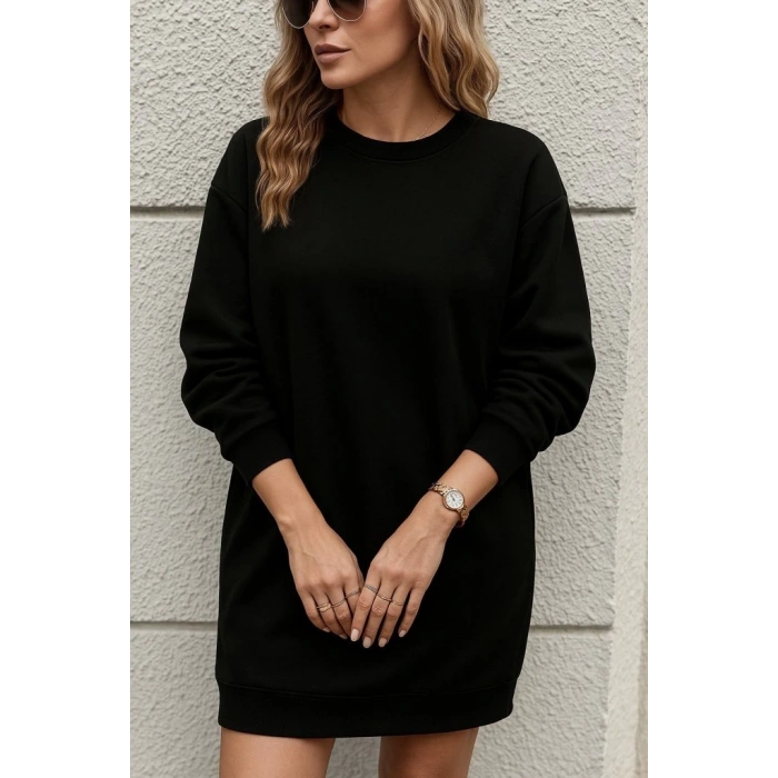 MDB Kadın Uzun Kollu Bisiklet Yaka Iki Iplik Elbise