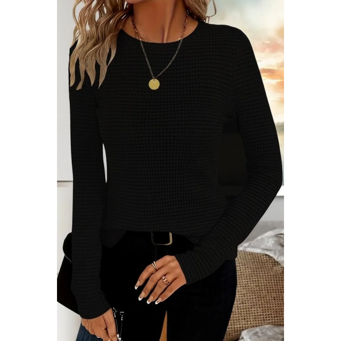 MDB Kadın Uzun Kollu Bisiklet Yaka Triko Kazak