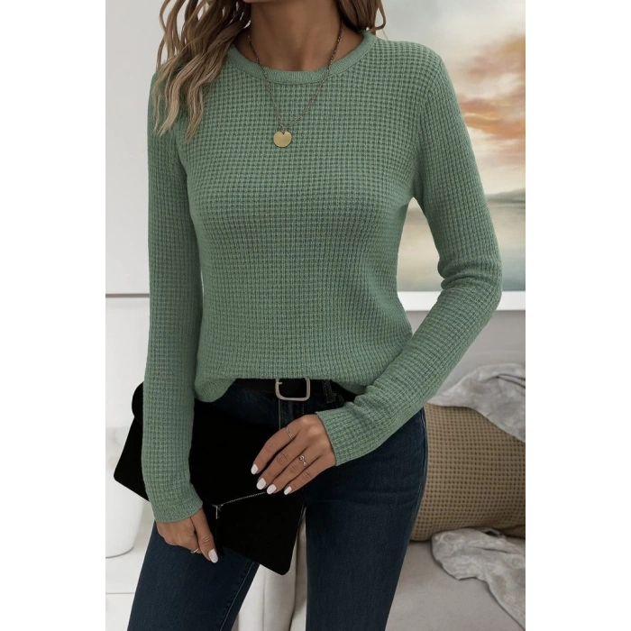 MDB Kadın Uzun Kollu Bisiklet Yaka Triko Kazak