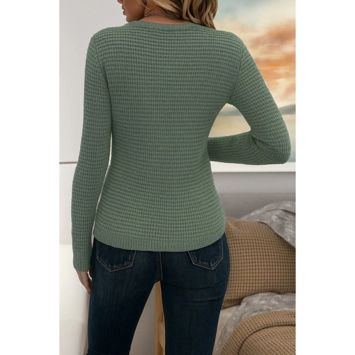 MDB Kadın Uzun Kollu Bisiklet Yaka Triko Kazak