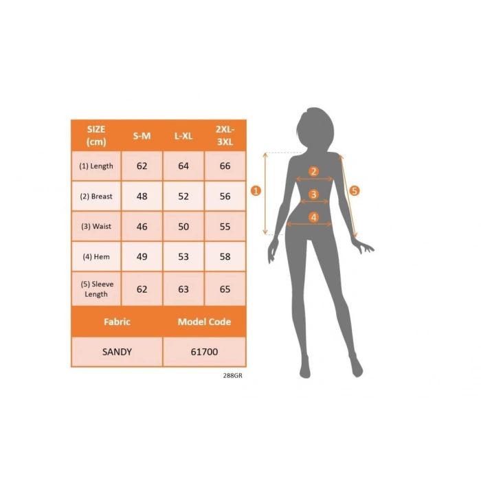 MDB Kadın Uzun Kollu Dökümlü Kruvaze Yaka Kol Ucu Gipeli Sandy Bluz