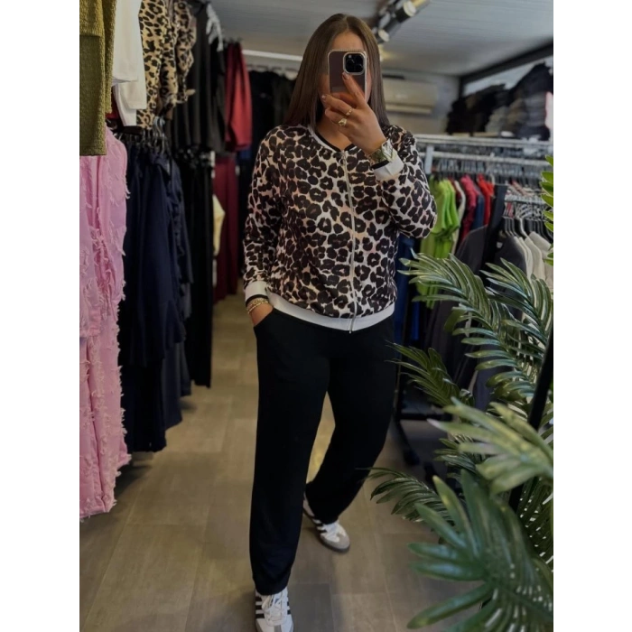 MDB Kadın Uzun Kollu epoar Detay odal Kumaş Ikili Takım