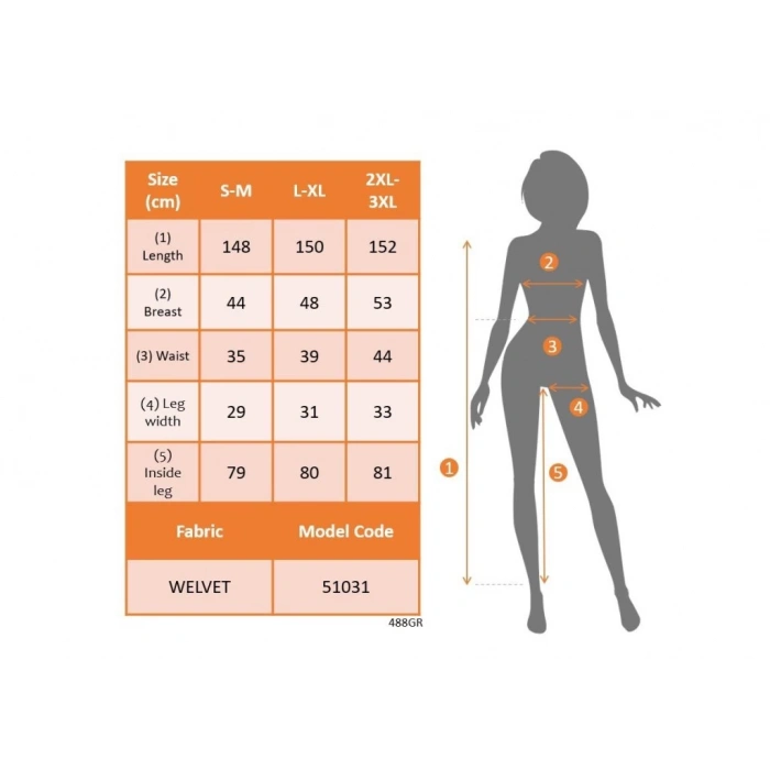 MDB Kadın Uzun Kollu Kapşonlu Fermuarlı Kadife Tulum