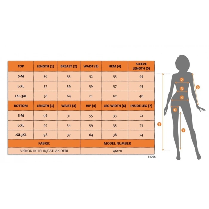 MDB Kadın Uzun Kollu Kapşonlu Viskon Iki Iplik Bluz Ve Pantolon Ikili Takım
