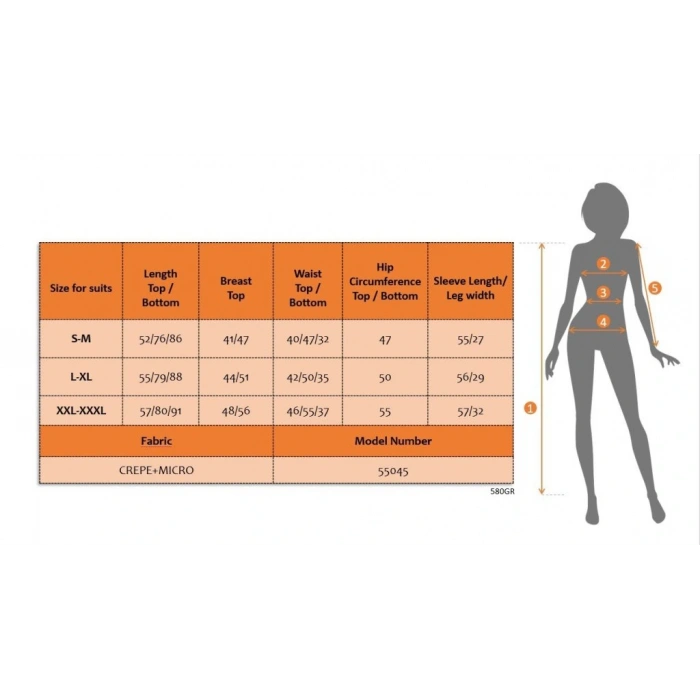 MDB Kadın Uzun Kollu Krep üçlü Takım