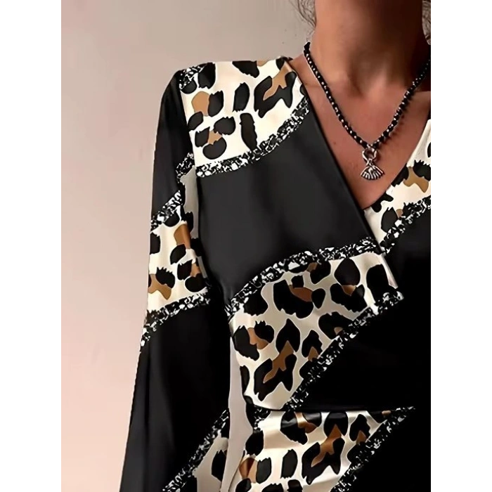 MDB Kadın Uzun Kollu Kruvaze Yakalı Asimetrik Detaylı Mini Modal Elbise