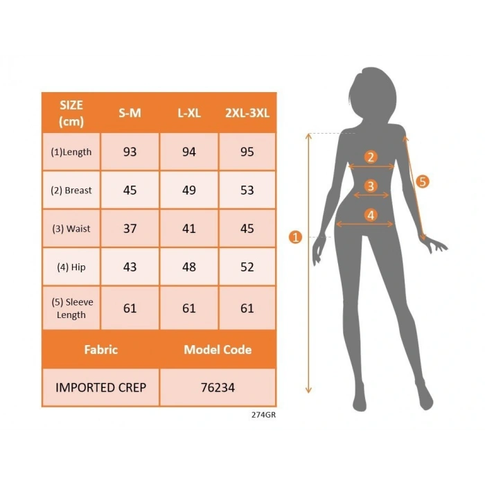 MDB Kadın Uzun Kollu Kruvaze Yakalı Mini Ithal Krep Elbise