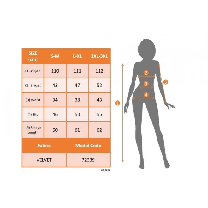 MDB Kadın Uzun Kollu Kruvaze Yakalı Yandan Büzgülü Midi Kadife Elbise