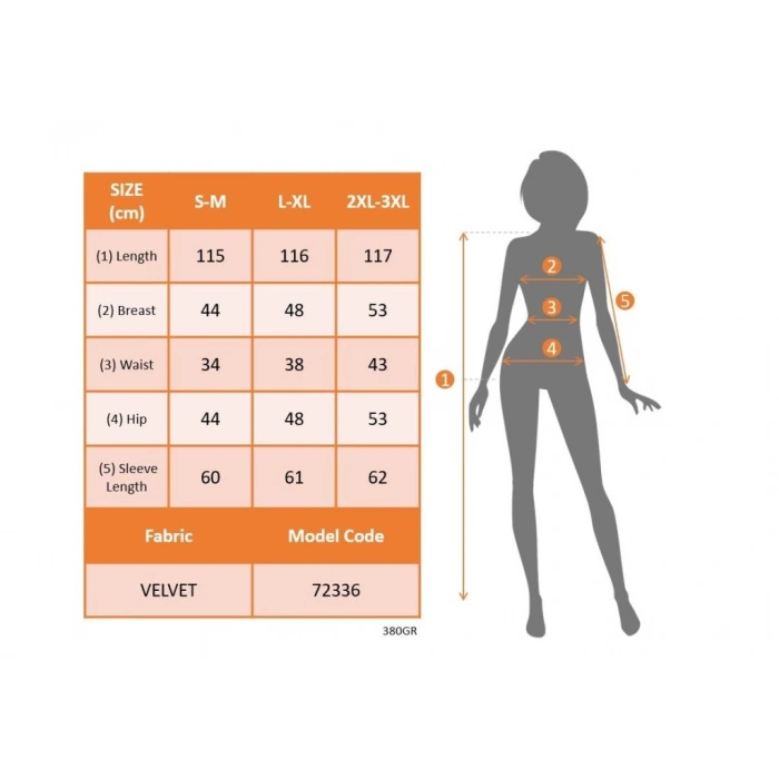MDB Kadın Uzun Kollu Kruvaze Yakalı Yandan Düğmeli önden çapraz Kesin Detaylı Midi Kadife Elbise