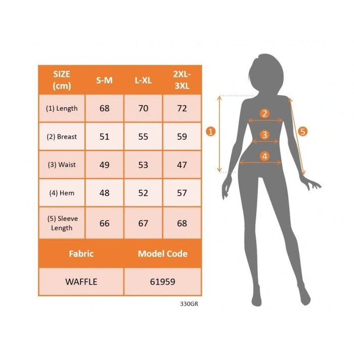 MDB Kadın Uzun Kollu Leopar Yakalı Fermuarlı Waffle Bluz