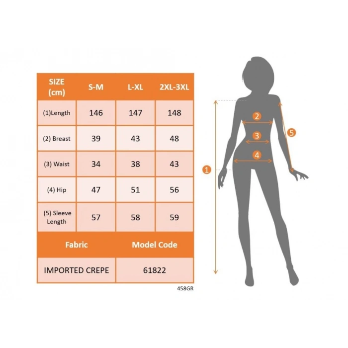 MDB Kadın Uzun Kollu Madonna Yakalı Yırtmaç Detaylı Uzun Ithal Krep Elbise
