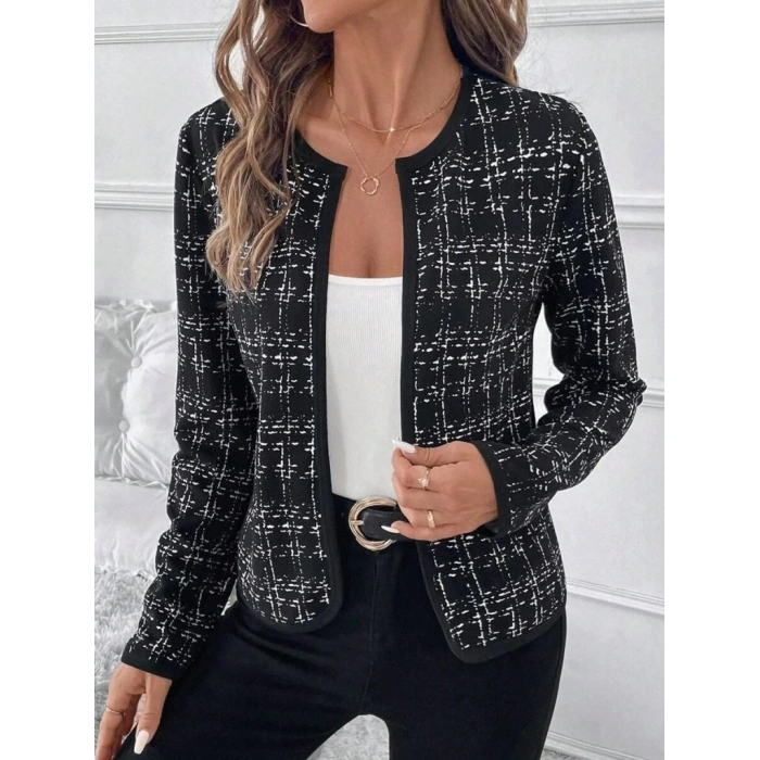 MDB Kadın Uzun Kollu önü Açık şanel Kısa Ceket