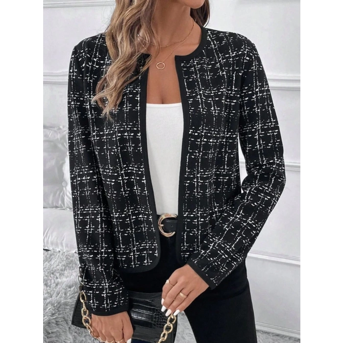 MDB Kadın Uzun Kollu önü Açık şanel Kısa Ceket