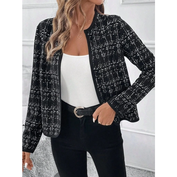 MDB Kadın Uzun Kollu önü Açık şanel Kısa Ceket