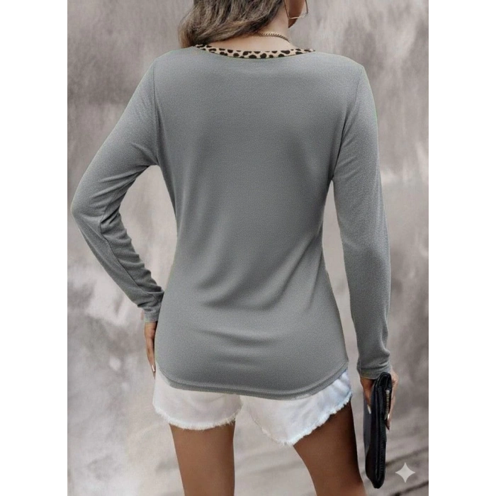 MDB Kadın Uzun Kollu V Yakalı Kaşkorse Bluz