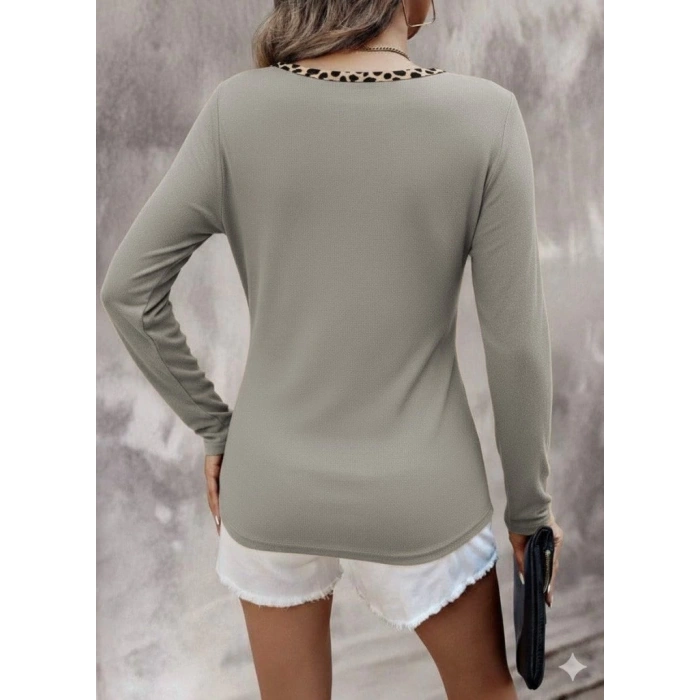 MDB Kadın Uzun Kollu V Yakalı Kaşkorse Bluz