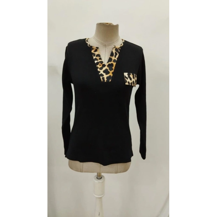 MDB Kadın Uzun Kollu V Yakalı Kaşkorse Bluz