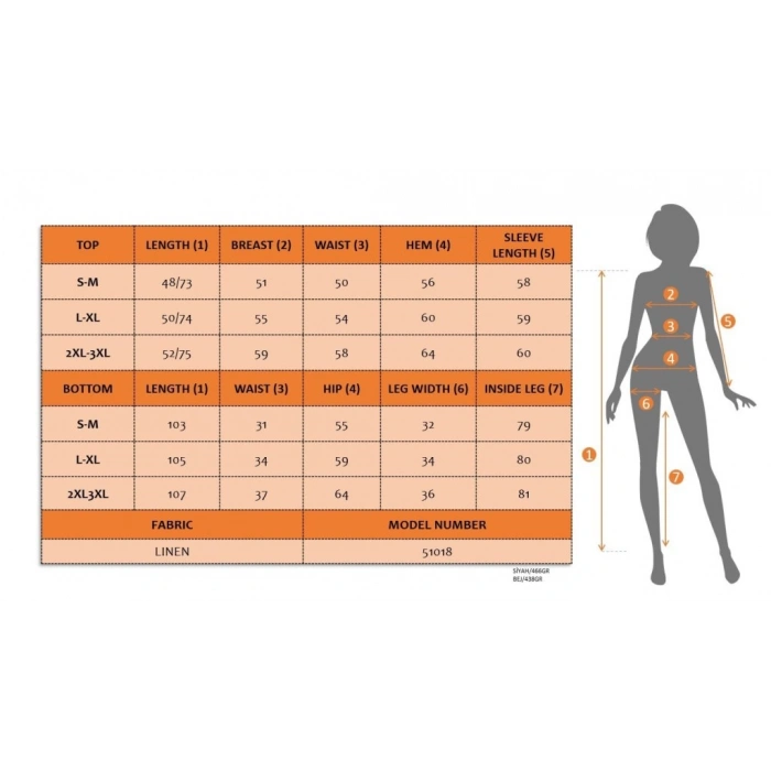 MDB Kadın Uzun Kollu V Yakalı Keten Bluz Bağcıklı Pantolon Ikili Takım