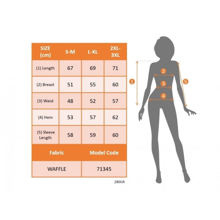 MDB Kadın Uzun Kollu V Yakalı Waffle Bluz