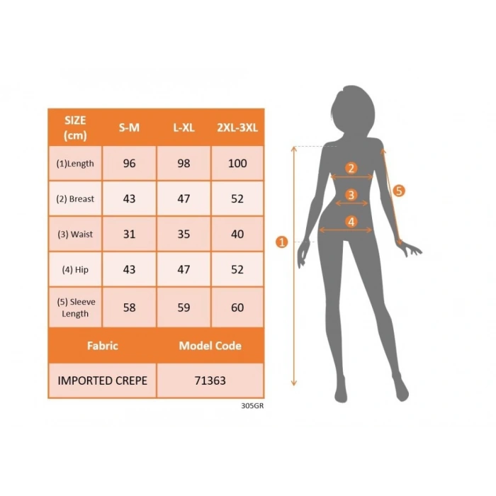 MDB Kadın Uzun Kollu V Yakalı Yandan Yırtmaçlı Midi Ithal Krep Elbise