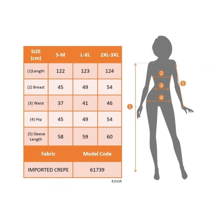 MDB Kadın Uzun Kollu V Yakalı Yırtmaçlı Taşlı Uzun Ithal Krep Elbise
