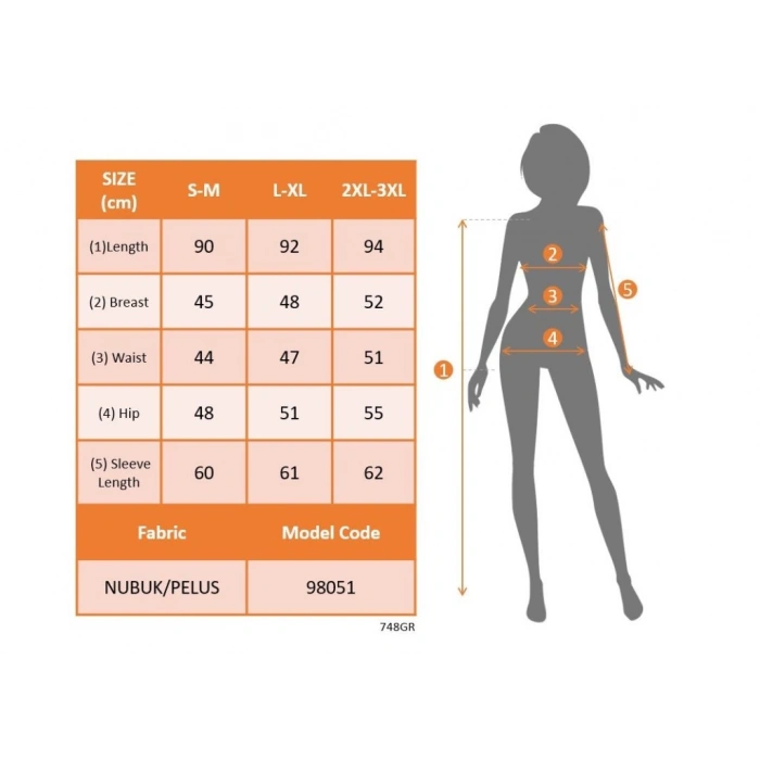 MDB Kadın Uzun Kollu Yakalı Düğmeli Süet Mini Manto