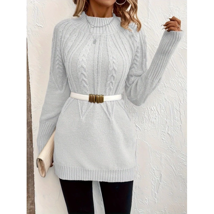 MDB Kadın Uzun Kollu Yarı Balıkçı Yaka Triko Bluz