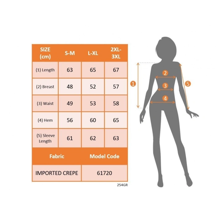 MDB Kadın Uzun Kollu Yuvarlak önden Pileli Ithal Krep Bluz